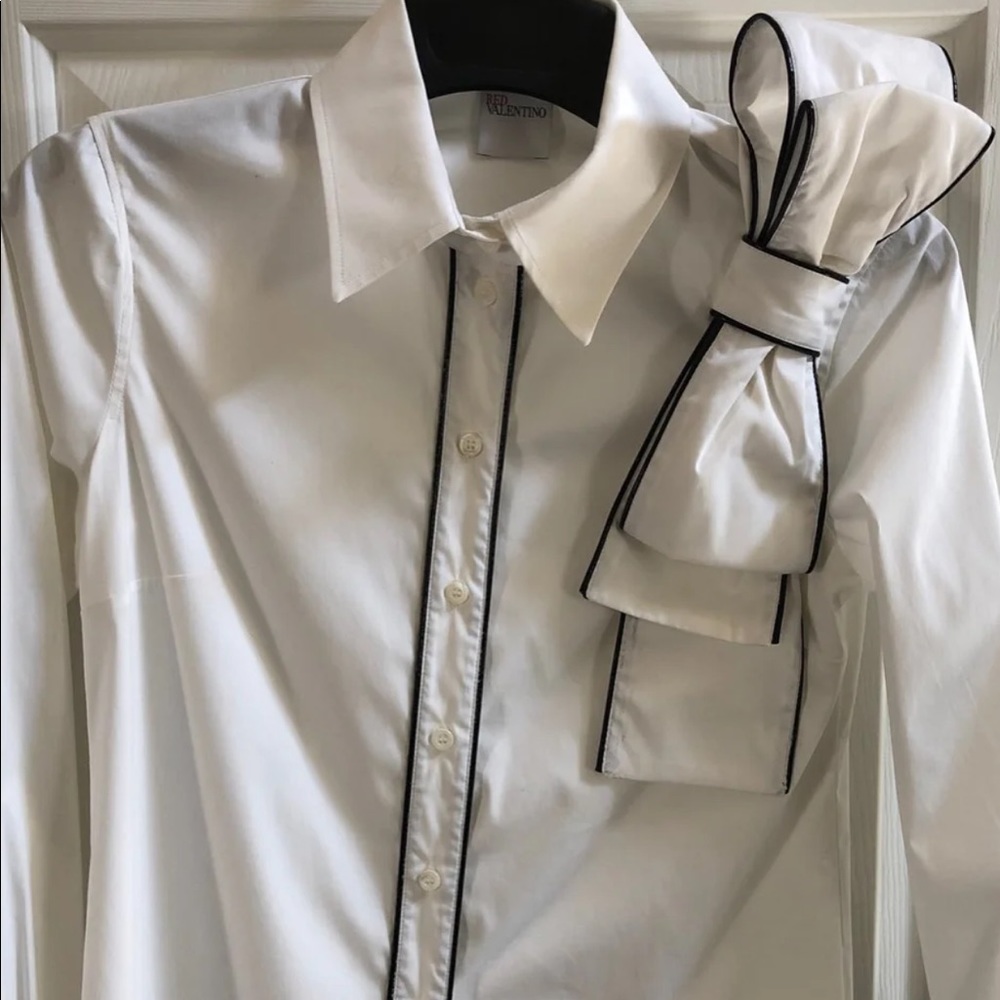 Red Valentino White with bow shirt